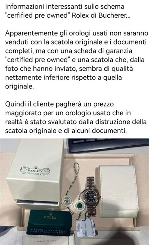 corredo originale rolex